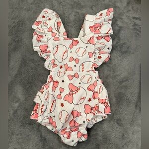 Amazon Pink and White Kids One Piece